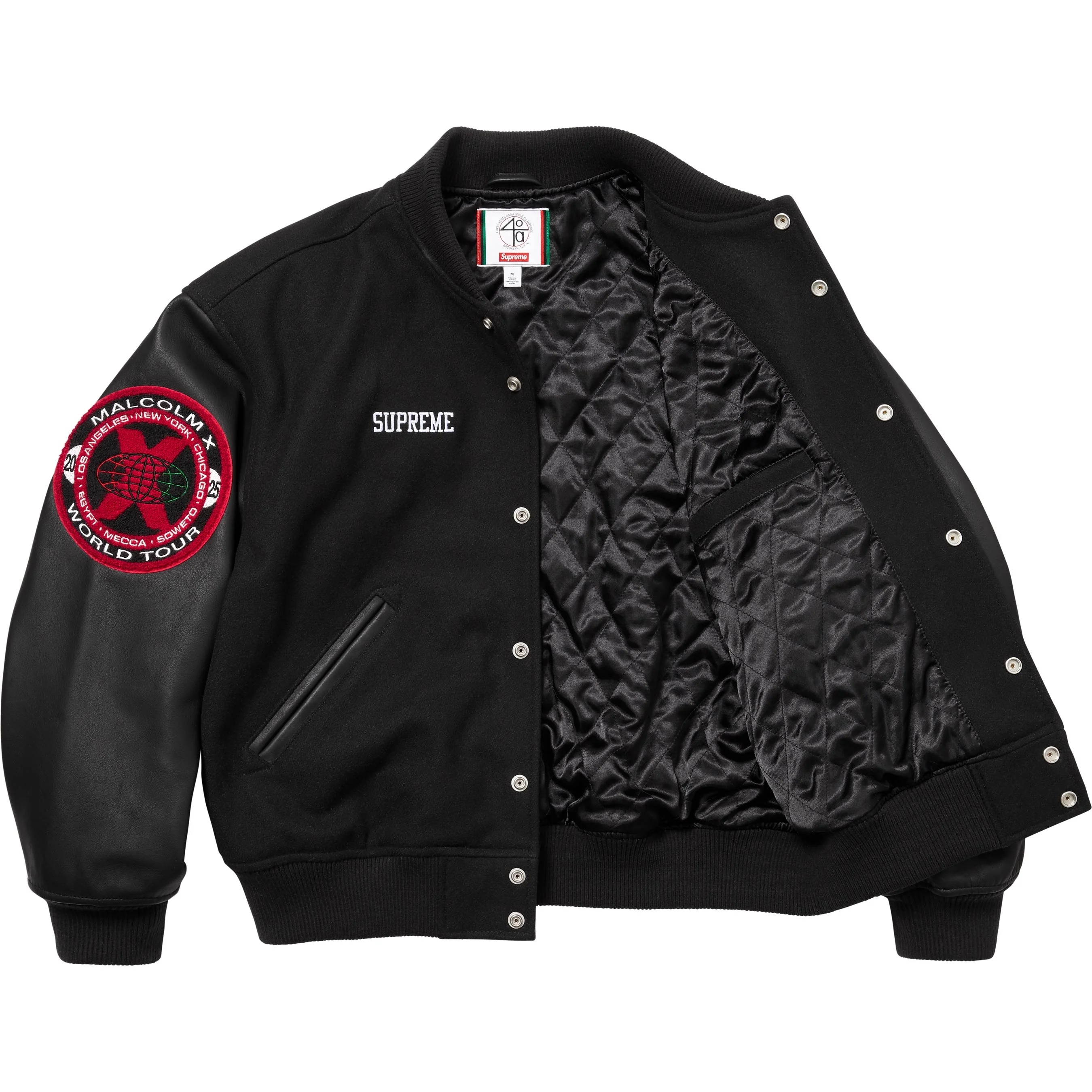 Supreme/40 Acres Malcolm X Varsity Jacket view 4